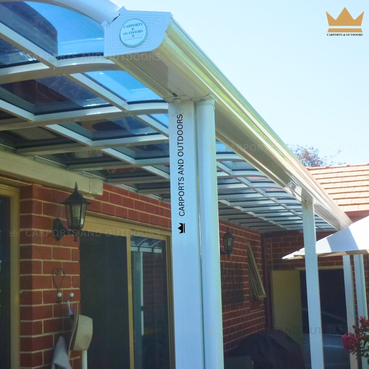 Patio 1.5m x 3m White Frame with Light Grey Transparent Sheets in Niddrie VIC 3042