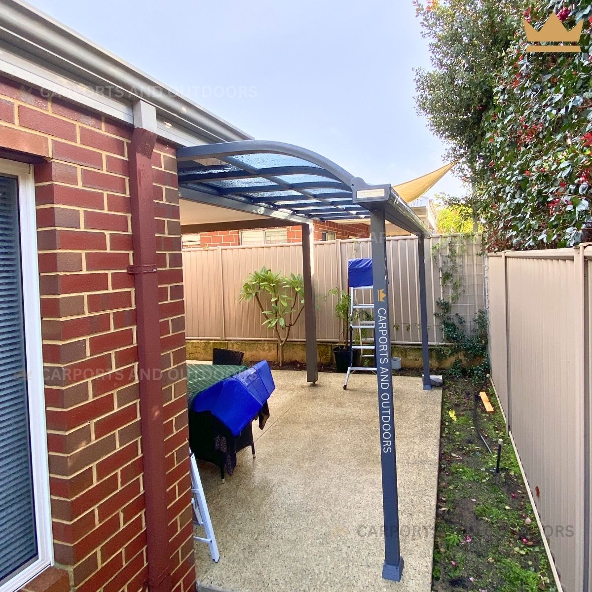 Patio Cover 1.5m x 4.0m Grey with Light Grey Frost - Coolbellup, WA
