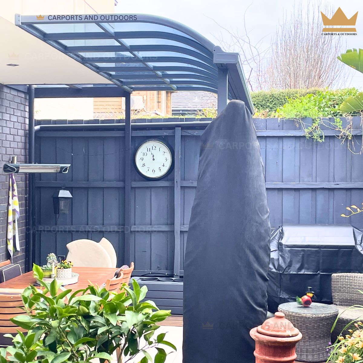 Patio Cover Kit 1.5 x 4m Grey with Light Grey installed in Parkdale, VIC 3195