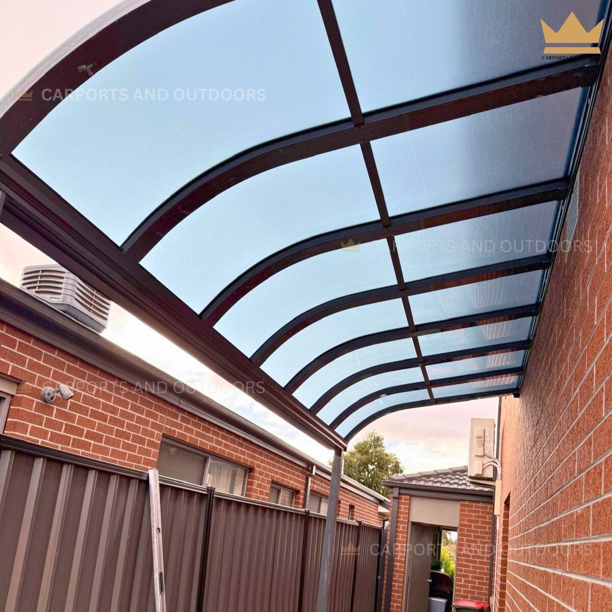 1.5m x 4.0m Patio Cover Grey with Light Grey Frost Sheets in Melbourne, VIC