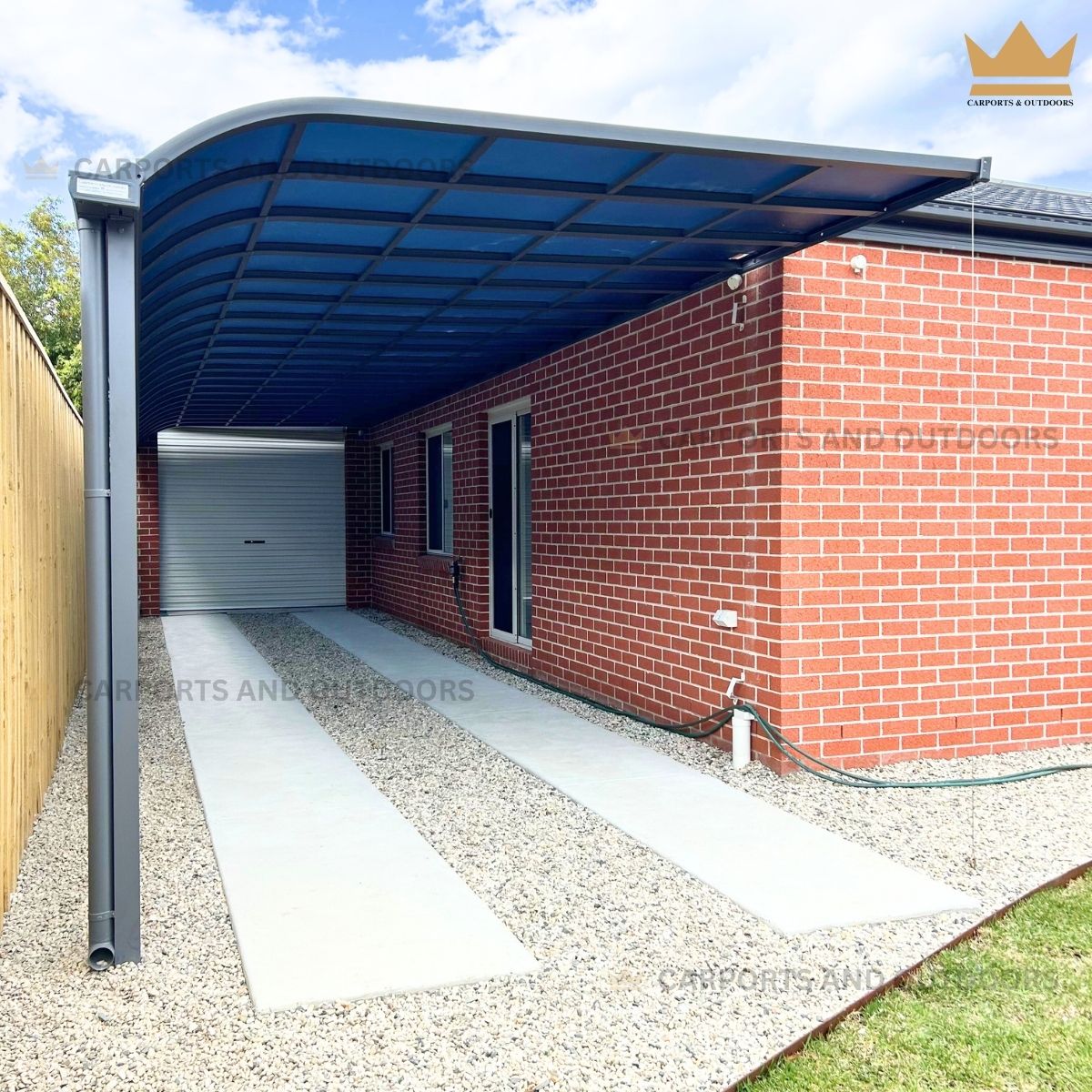 Patio Cover 200 Series Grey with Dark Grey Frost 3.0m x 12.0m in Hampton, VIC