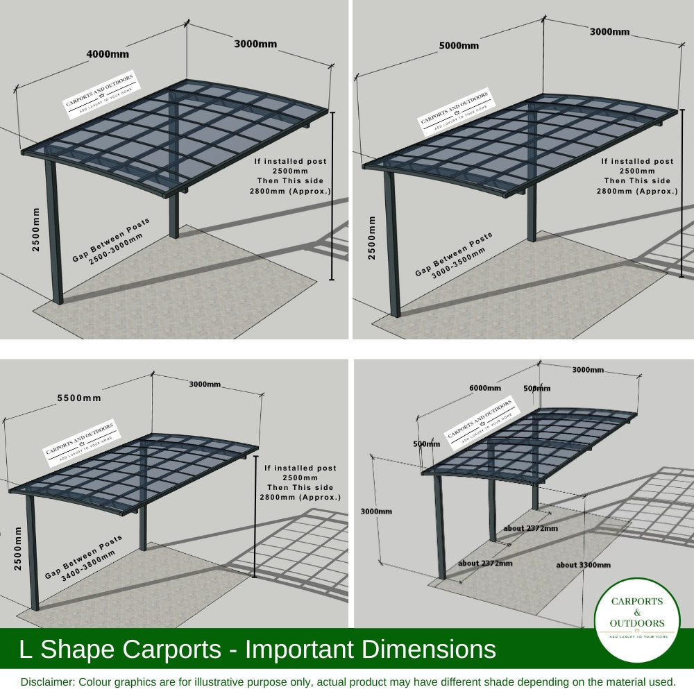 Y Shape Double Carport Kit - GREY - Carports and Outdoors Aus
