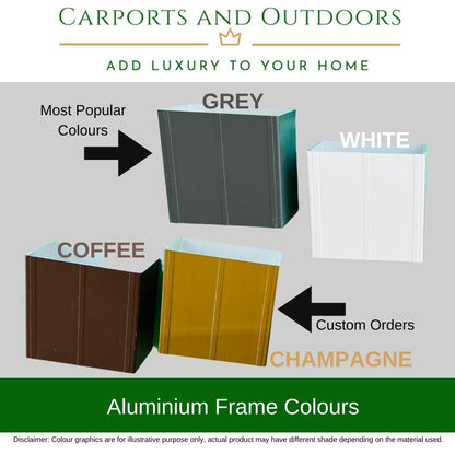 M Shape Double Carport Kit - GREY - Carports and Outdoors Aus