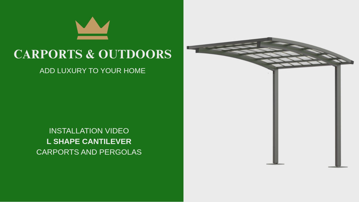 Load video: Step by step installation instructions for cantilever carports and pergols