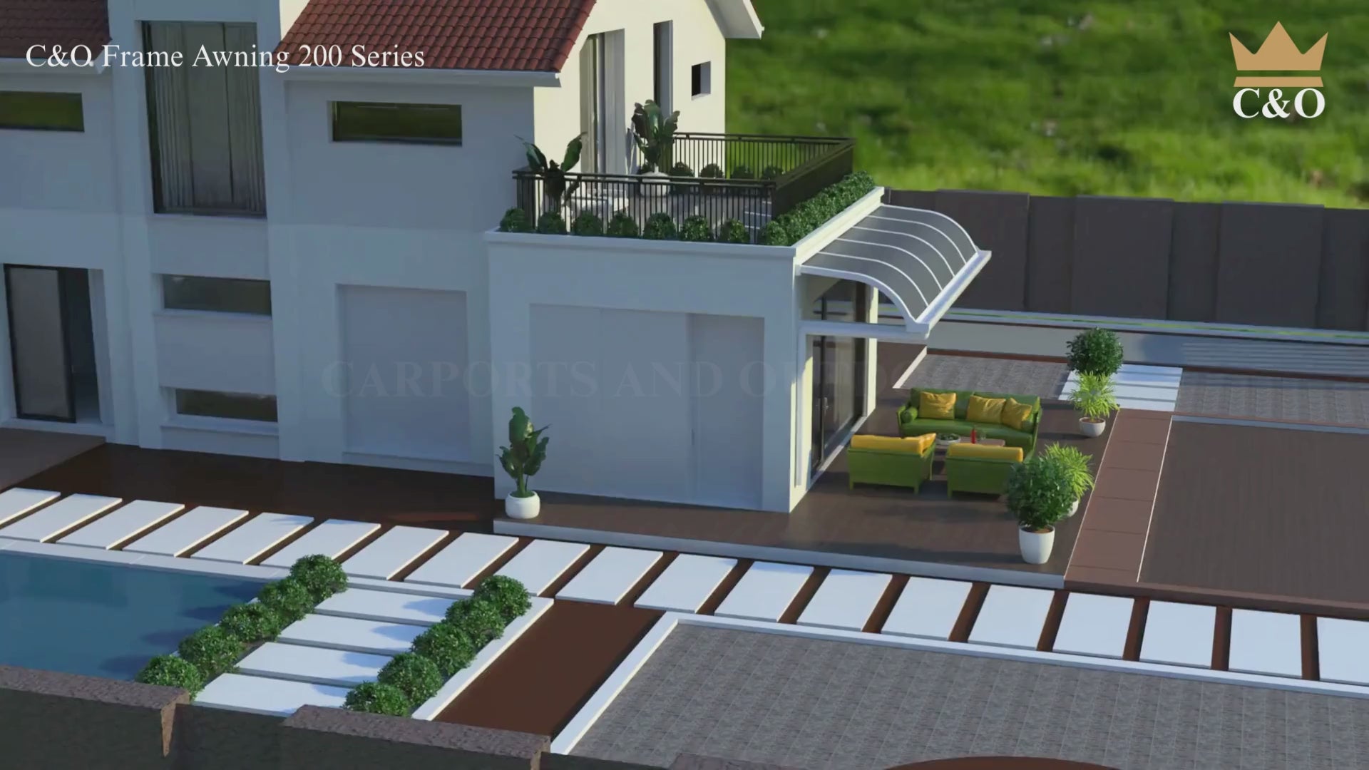 Load video: Aluminium Frame Awning Kit in Australia