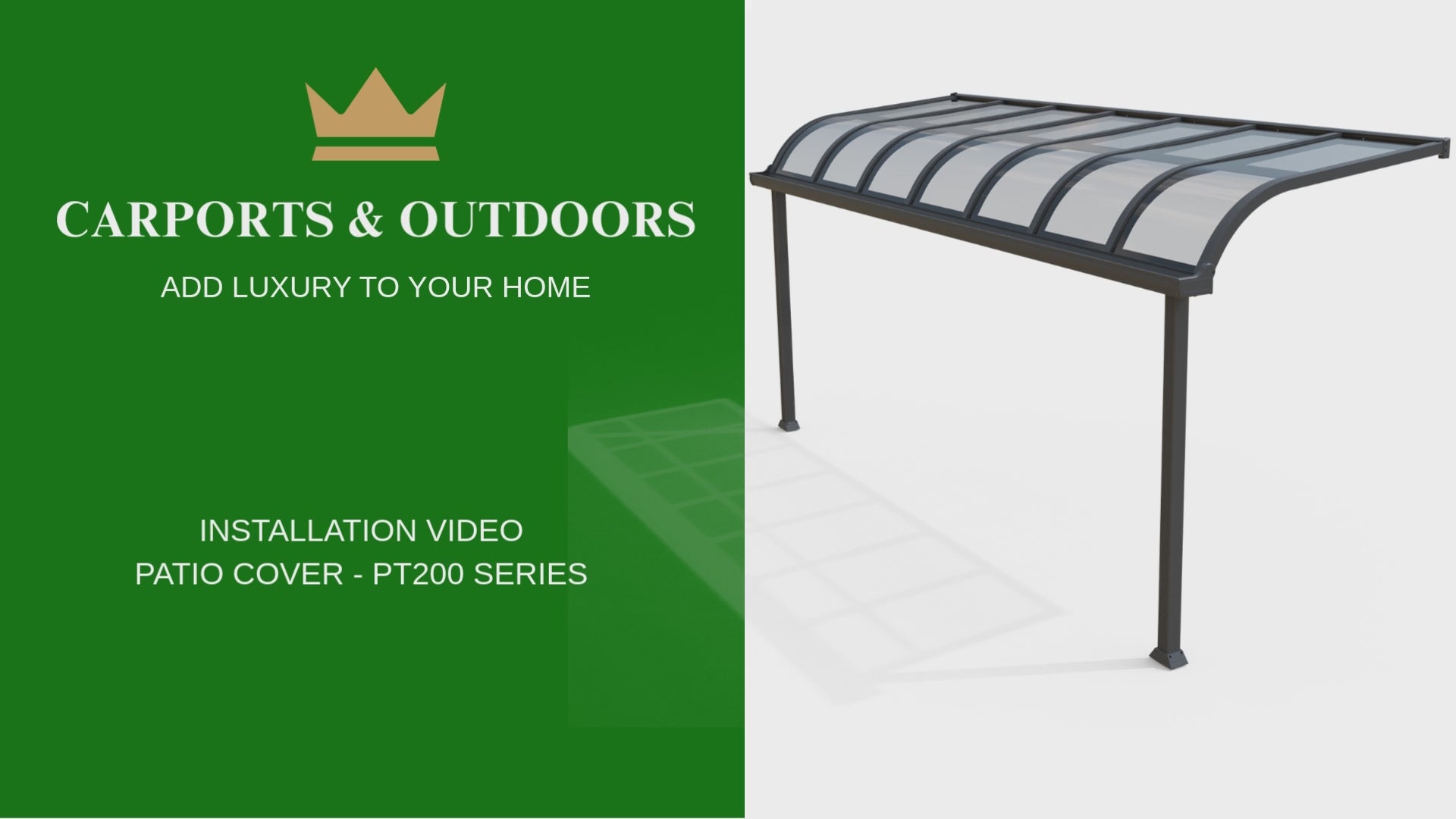 Load video: Aluminium Patio Cover Installation Video, buy online in Australia